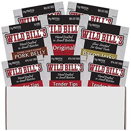 Wild Bill’s 8-Piece Sampler Gift Box (includes beef jerky, bacon jerky and pork belly bites)