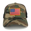 US American Flag Embroidered Iron on Patch Adjustable Camo Trucker
