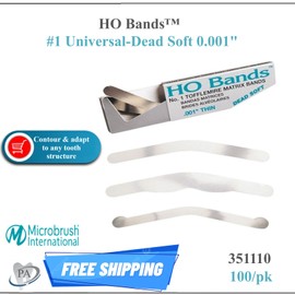 Matrix HO Bands Tofflemire Matrix Band #1 Universal-Dead Soft 0.001", 100/pk, 351110