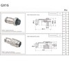 6.56 ft GX16 2 Pin Single Female Cable, GX16 2Pins
