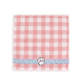 Chiikawa 41-1050070 Musical Notes Towel Handkerchief, Pink, Pile, Cute, Approx. 9.8 x 9.8 inches (25 x 25 cm)