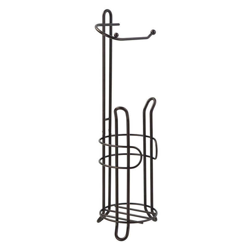 SunnyPoint Freestanding Toilet Paper Holder with Storage – Holds 3