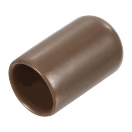 QUARKZMAN Pack of 25 Rubber Caps 12mm ID Rubber End Caps Sealing Cap Vinyl Round End Cap Cover Screw Thread Protective Caps, Brown