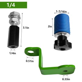 JMSMSH Quick Release 1-7/16 Inch Anchor Flag Mount Holder Bracket Kit, Includes Flagpole Mount for 1/4 inch Flag Pole, Green, Plastic, Base Mount