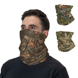 Valvphora Camo Hunting Neck Gaiter Face Mask, Duck, Deer Hunting Accessories Gifts for Men, Face Cover for Sun Uv Protection, Motorcycle Face Masks, Gator Neck is Used for Fishing, Camping,1 Pcs