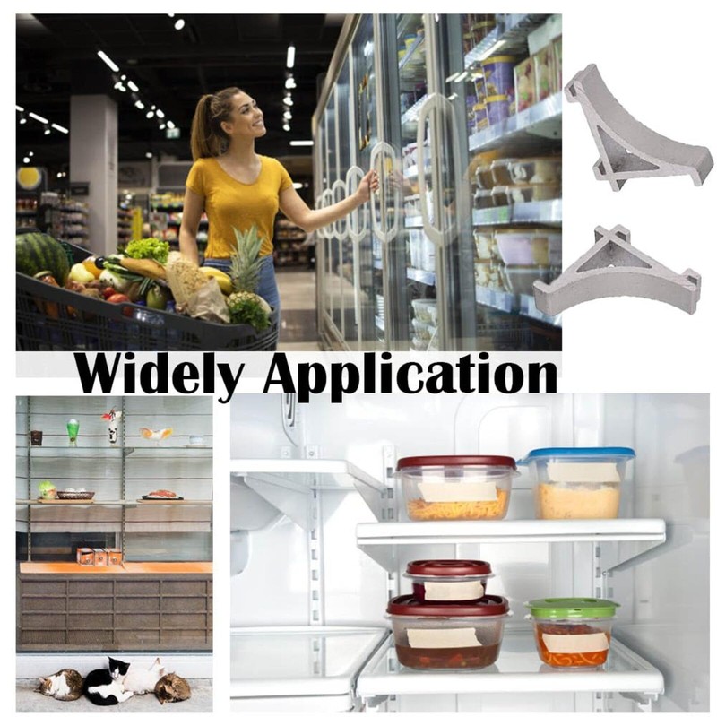 12 Pcs Refrigerator Shelf Clips Silver Fridge Cooler Shelf Support