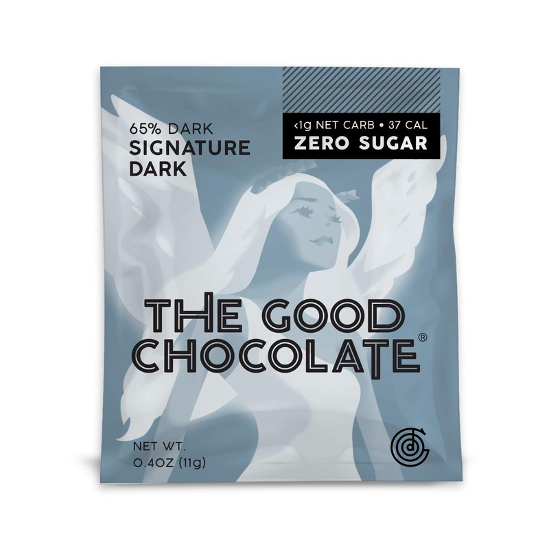 The Good Chocolate - Keto Dark Chocolate Squares, Zero Sugar,