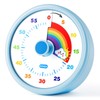 SIMQELLI Kids Visual Timer, 60 Minutes Countdown Silent Rainbow Pattern