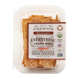 Firehook Organic Everything Baked Crackers, Non GMO, 5.5 Ounces (Pack Of 8)