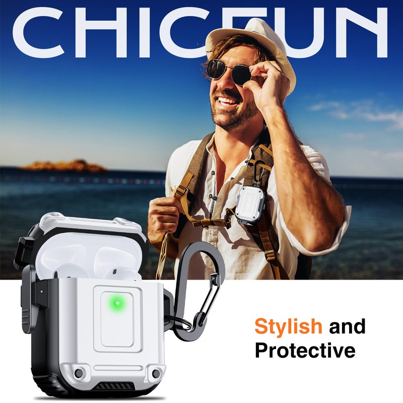 Chicfun Armour Lock for AirPods 1st/2nd Generation Case with Secure