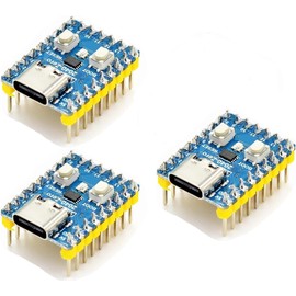 DUBEUYEW 3 Pack Raspberry Pi 2040-Zero Mini Microcontroller Board Based on Raspberry Pi 2040 Dual-Core ARM Cortex M0+ Processor for C/C++/Python (Soldered)