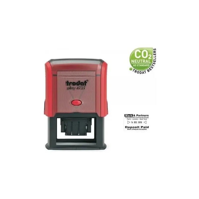 Fechador Autotintable Trodat Personalizado 60x40mm Tinta Negra Automático