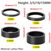 Qrity 4Pcs Bicycle Headset Spacers, Carbon Fiber Bike Handlebar Spacers