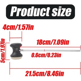 2Pcs Double Sided Bass Drum Pedal Beater with Felt Head, Double Kick Drum Pedals Beater, Drum Percussion Parts Accessories