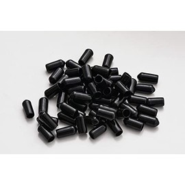 asweo 1/4" Screw Thread Protectors (Black, 100 PCS, PVC, Round)