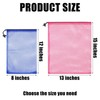 24 Pcs Mesh Bags Drawstring Mesh Laundry Bag Stuff Sack
