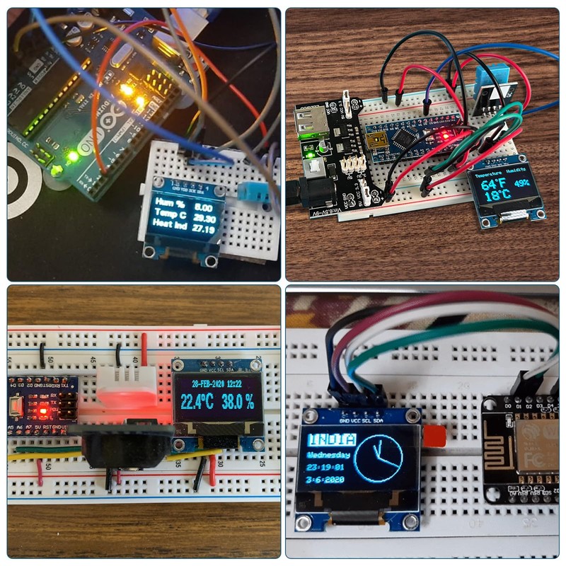 2 Pcs 0.96 Inch OLED Display Module 128x64 Pixel IIC