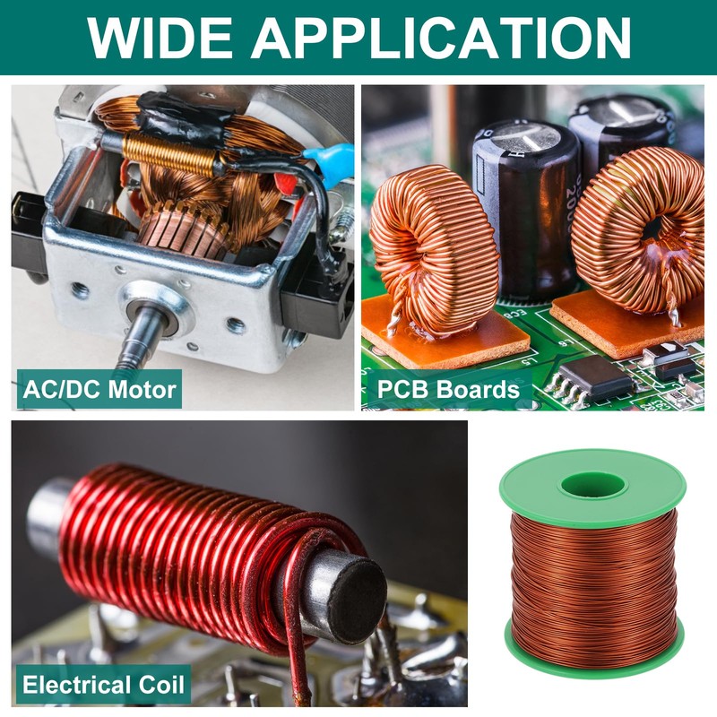 MECCANIXITY 24 AWG Magnet Wire, 24 Gauge Enameled Copper Wire,