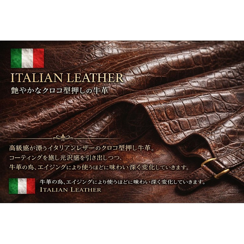 Italian leather embossed crocodile pattern coin purse with card slots,