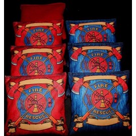 Custom Maltese Cross Badge Fire Rescue Fireman Firefighter 8 Regulation Cornhole Bags B105