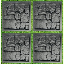 BETONEX 4 pcs Plastic ABS 2mm Cement Mold - Paver Mold Reusable, Paving DIY Stepping Stone Mold - Casting Pathmaker Garden Pathmate Pavement Precast Concrete Molds and Forms Walkway