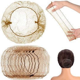 30 x Invisible Hair Nets for Film, Dance & Work - Elastic Hair Net for Bun, Flight Attendants, Nurses & Bank Employees