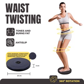 Twist Waist Disc. Balance Rotating Fitness, Multi-functional Board Body Shaping Sculptor Machine for Women, Home Gym Equipment, Foot & Anti-slip Massage, Aerobic, Abdominal & Core Workout.