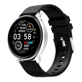 Fitness Watch for Men and Women, Ultra Thin and Colorful 24 Hour Heart Rate Monitoring Music Control Bluetooth Training Mode Multiple Stopwatch, black, Modern