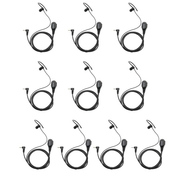 Karier 1 Pin Walkie Talkie Headset Earpiece with PTT Mic