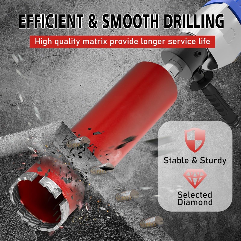SALI Wet Diamond Core Drill Bits 6-1/2" (167mm) Diameter, 15"