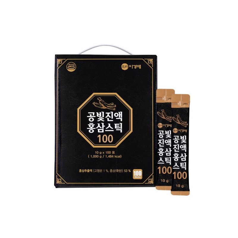 Eeconomy 이경제 공빛진액 홍삼스틱100 2박스(200포/200일분) 홍삼엑기스 추출액 홍삼즙 데일리 홍삼스틱
