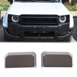Front Turn Signal Light Cover Compatible with Toyota Land Cruiser 250 Prado J250 LC250 2024 2025, Smoked Marker Corner Light Lamp Lens Trim Cover (For Round Lamp Version)