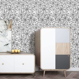FOWITFUR Wall Paper Sticker Pull and Stick Nuwallpaper Wallpaper Peel and Stick Modern Contact Paper Removable Decorative Boho Temporary Waterproof Geometric Self Adhesive Wallpaper17.7IN x 78.7IN