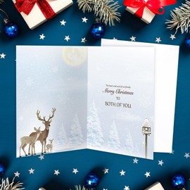 DPKOW Mum and Dad Christmas Card Keyring Gifts, Christmas Card Xmas Keyring for Mum and Dad Christmas Xmas Gifts, Parents Christmas Greeting Card with Envelope, Christmas Keyring Keychain Xmas Gifts