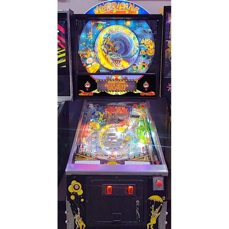 Williams Amazing HURRICNE Pinball Machine CUSTOM SPEAKER PANEL AWESOME! EXTRA