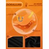 DORALLURE Fleece Lined Thigh High Stockings for Women Opaque Lace