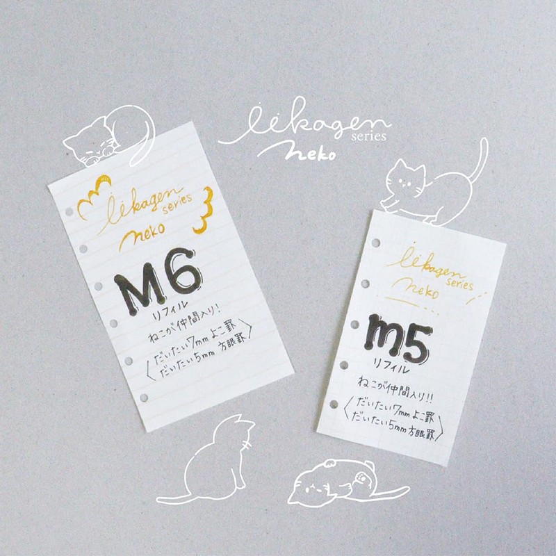 Ikikken Refill, Animal Tsuen, Micro 5 Size, M6, Yoko Ruled,