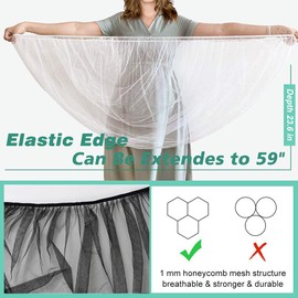 Sysmie Durable Baby Stroller Mosquito Net (2 Pack) - Perfect Bug Net for Strollers, Bassinets, Cradles, Playards, Pack N Plays and Portable Mini Crib (Black)