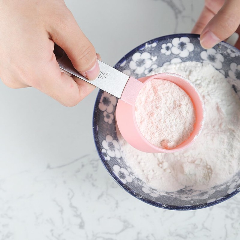 8 Pcs Measuring Cups and Spoons Set, 4 Measuring Cups