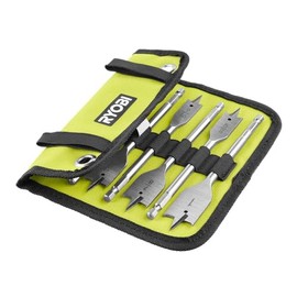 RYOBI 10 PC. Wood Spade Bit Set with Carry Case