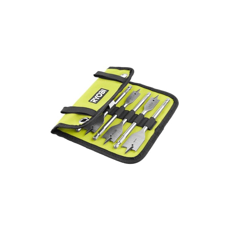 RYOBI 10 PC. Wood Spade Bit Set with Carry Case