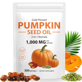 ITSDAWN Pumpkin Seed Oil Capsules, 2 in 1 Pumpkin Seed Extract 300 Softgels,Supports for Hair Growth