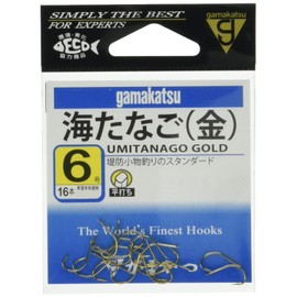 Gamakatsu Sea Tanago Hook Gold No. 6 Fishing Hooks