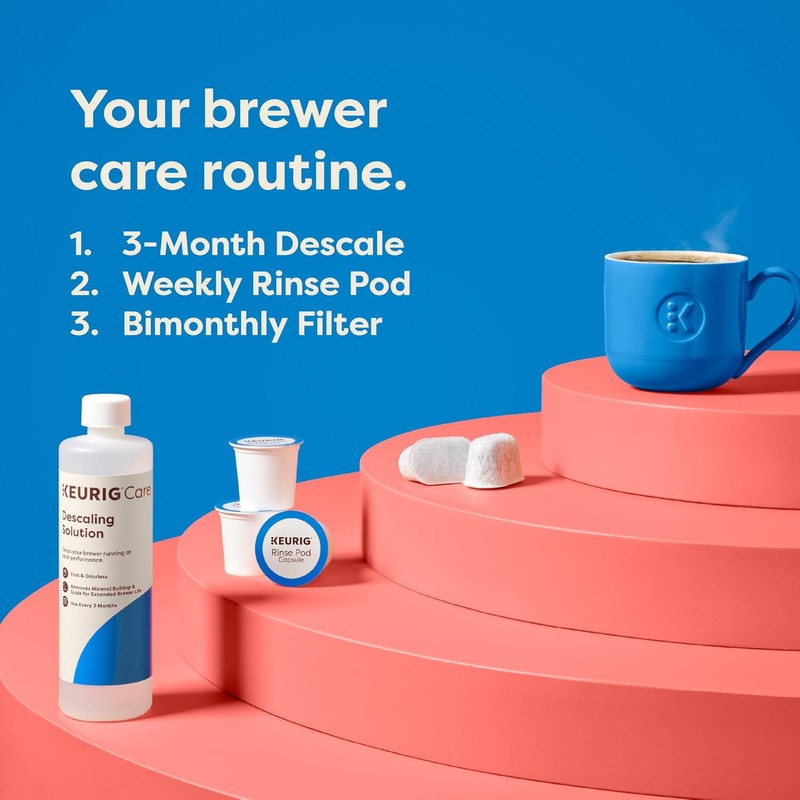 Keurig 3-Month Brewer Maintenance Kit Includes Descaling Solution, Water Filter