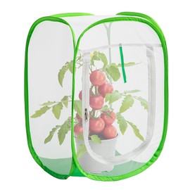 16" x 16" x 24" Pop Up Garden Mesh Plant Cover, Plant Protectors Mesh Plant Enclosure, Garden Net Cage Pest Protection Guard Tent with Storage Bag for Protect Plant Vegetable Fruit from Birds Insects