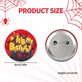 It's My Birthday Button, Happy Birthday Lapel Badge Pin for Kids Adults Men & Women Party Brooch Favors Decor