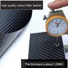 MAXDOOL 4Pcs Door Sill Protector Reflective 4D Carbon Fiber Leather