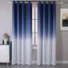 DriftAway Ombre Linen Textured Gradient Color Lined Blackout Grommet Window