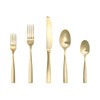 Fortessa Lucca Faceted 18/10 Stainless Steel Flatware, 5 Piece Place