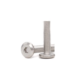 binifiMux 10pcs M6 x 40mm Flat Socket Cap Allen Bolts Rivet Screws Connecting for Furniture 304 Stainless Steel